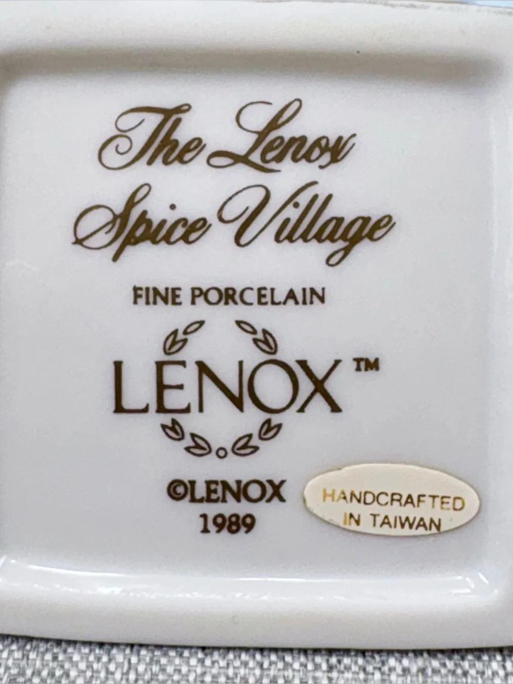 Vintage 1989 Lenox Spice Village “Basil” Jar House